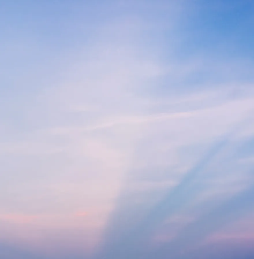 Airplane above clouds